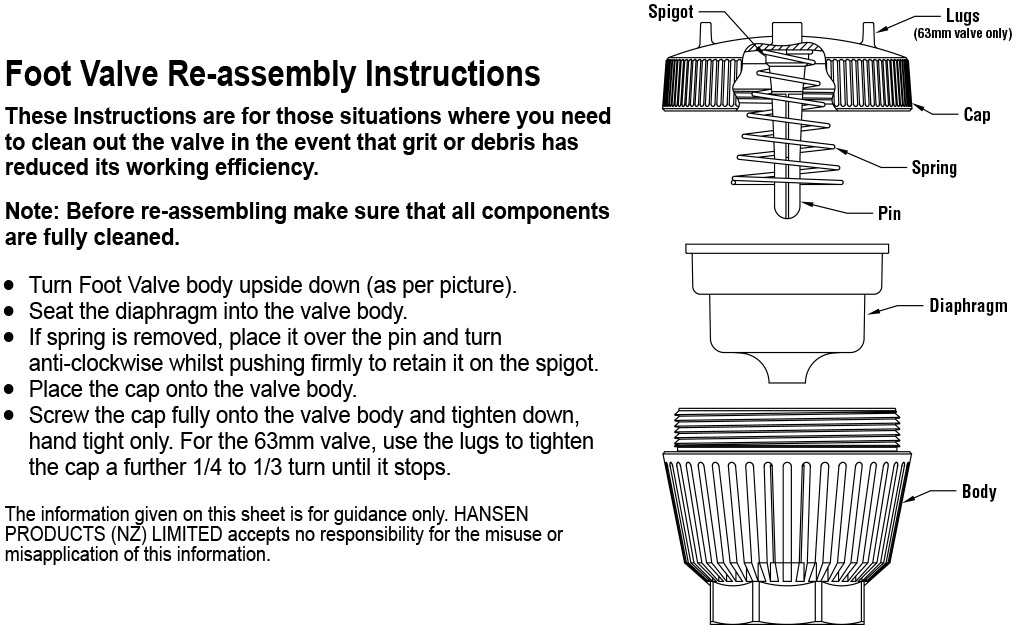 Foot Valve Assembly