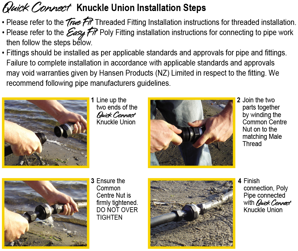 Knuckle Union Installation