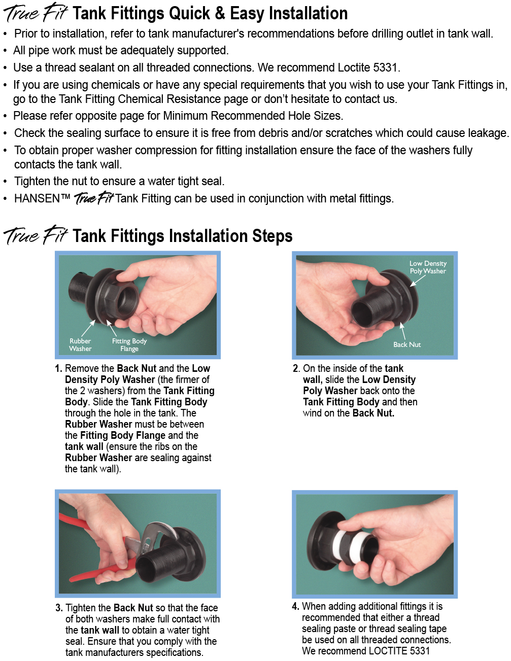 Tank Fitting Installation